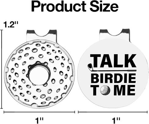 TSUYAWU Talk Birdie to Me علامة كرة الجولف - علامة جولف مضحكة مع مشبك قبعة مغناطيسي، هدية جديدة لإكسسوارات الجولف، هدايا لمحبي لاعبي الجولف in Kuwait