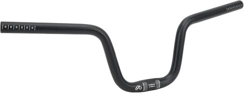 Handlebar, Aluminum Alloy High Strength Bike Riser Handlebar 25.4mm Diameter Black for Cycling(Lift 160mm / 6.3in) in Kuwait