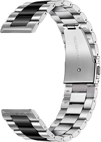 Compatible for Amazfit Bip 5 Band, Quick Release Stainless Steel Metal Replacement Straps Compatible for Amazfit Balance / Bip 5 / Cheetah Pro / Cheetah / GTR 47mm / GTR 2 / GTR 3 / GTR 3 Pro / GTR 4 / GTR 2e / Falcon / Stratos Smartwatch in Saudi Arabia