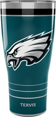 Tervis Traveler NFL Philadelphia Eagles - كوب سفر معزول ثلاثي الجدران MVP يحافظ على المشروبات باردة وساخنة، 20oz، من الفولاذ المقاوم للصدأ in Saudi Arabia