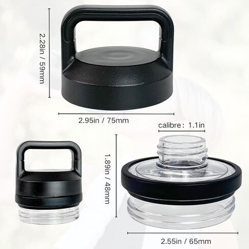 غطاء Chug لزجاجة YETI Rambler، غطاء بديل Chug متوافق مع ملحقات أجزاء زجاجات YETI 18/26/36/46/64 OZ Rambler، آمن للاستخدام في غسالة الأطباق in Kuwait