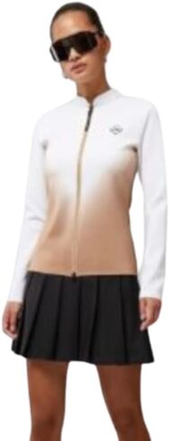 سترة الجولف النسائية Halo بسحاب كامل من طبقة متوسطة من J Lindeberg - Tiger Brown M in Kuwait