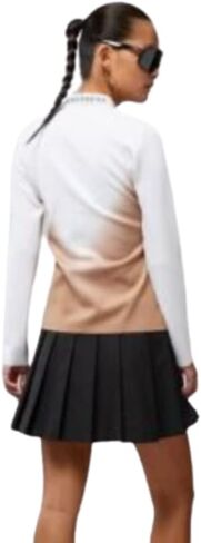 سترة الجولف النسائية Halo بسحاب كامل من طبقة متوسطة من J Lindeberg - Tiger Brown M in Kuwait