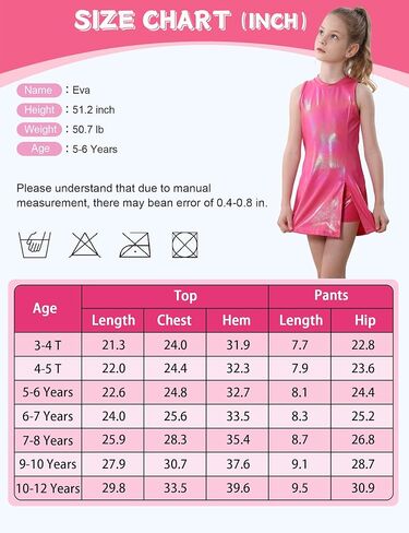 Dance Costumes Girls Glittery Dancewear Side Split Hip Pop Dress Shiny Sleeveless Tops with Sparkly Shorts in Kuwait