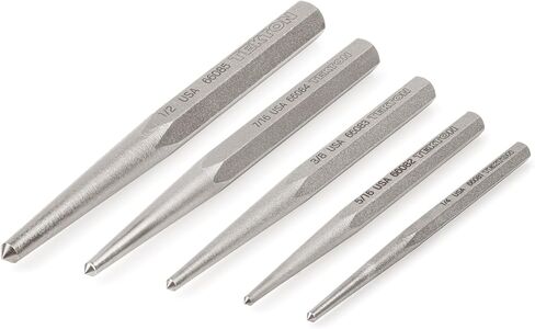 TEKTON Center Punch Set, 5-Piece (1/4-1/2 in.) | PNC95002 | Made in USA in Saudi Arabia