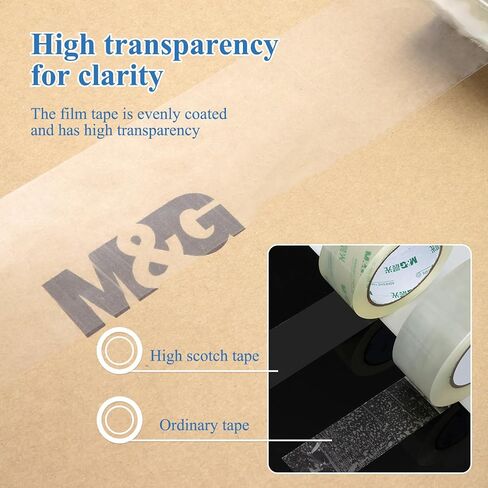 M&G Packing Tape 6 Rolls, Heavy Duty Shipping Tape with Total 396 Yards, 66 Yard(Per Roll), 1.77 inches Wide, Clear Packing Tape Refills for Packing Moving Mailing Sealing Office Storage in Saudi Arabia