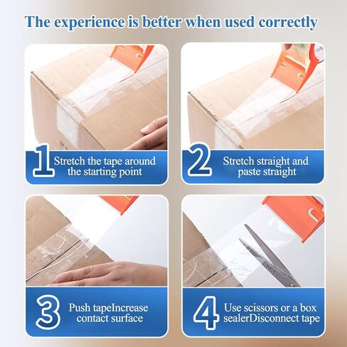 M&G Packing Tape 6 Rolls, Heavy Duty Shipping Tape with Total 396 Yards, 66 Yard(Per Roll), 1.77 inches Wide, Clear Packing Tape Refills for Packing Moving Mailing Sealing Office Storage in Saudi Arabia