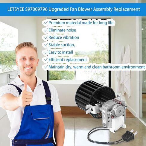 ترقية S97009796 استبدال مجموعة منفاخ محرك مروحة الحمام لسخانات لمبة بروان 162-E G J K L M & 164-E G J K L M، 97009796، S97009758، S97009796B منفاخ مروحة المحرك in Kuwait