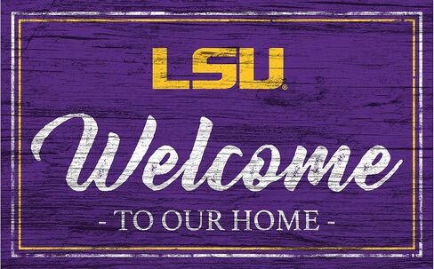Fan Creations LSU Welcome to Our Home 6x12 Sign in Saudi Arabia