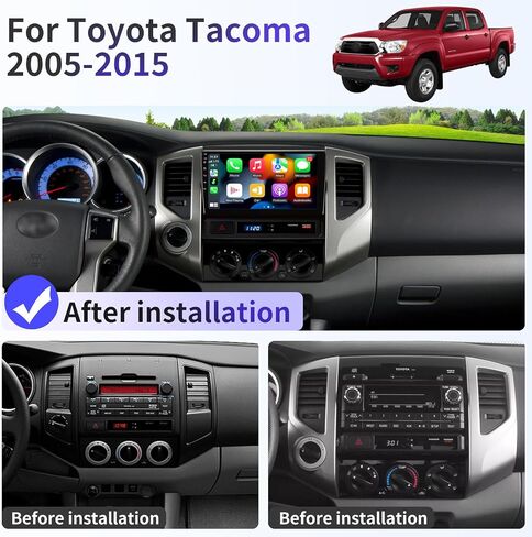 راديو ستيريو للسيارة لسيارة Toyota Tacoma 2007-2013 مع Carplay & Android Auto 13.1 بوصة Android 13.0 راديو GPS للملاحة مرآة Link RDS WiFi مع كاميرا احتياطية AHD in Saudi Arabia