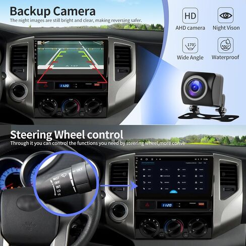 راديو ستيريو للسيارة لسيارة Toyota Tacoma 2007-2013 مع Carplay & Android Auto 13.1 بوصة Android 13.0 راديو GPS للملاحة مرآة Link RDS WiFi مع كاميرا احتياطية AHD in Saudi Arabia