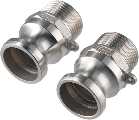 2 قطعة 1 "DN25 نوع F الفولاذ المقاوم للصدأ 304 موصل سريع Camlock ذكر الموضوع محول تركيب البيرة ، تركيبات Camlock نوع F Cam in Kuwait