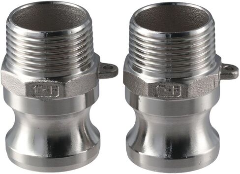 2 قطعة 1 "DN25 نوع F الفولاذ المقاوم للصدأ 304 موصل سريع Camlock ذكر الموضوع محول تركيب البيرة ، تركيبات Camlock نوع F Cam in Kuwait