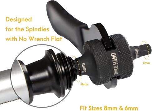 مجموعة أدوات إزالة تثبيت دواسة الدراجة من بايكهاند - مفتاح ربط مخروطي للدواسة 15 مم + سائق دواسة سداسية مفتاح ألين مزدوج الأطراف 6 مم و8 مم in Kuwait