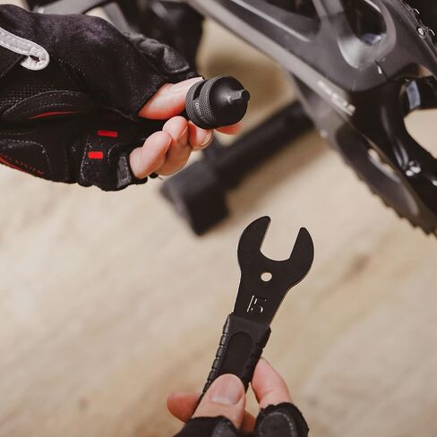 مجموعة أدوات إزالة تثبيت دواسة الدراجة من بايكهاند - مفتاح ربط مخروطي للدواسة 15 مم + سائق دواسة سداسية مفتاح ألين مزدوج الأطراف 6 مم و8 مم in Kuwait