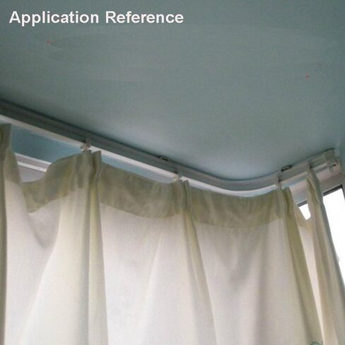 Bendable Plastic Metal Alloy Rod Flexible Window Curtain Track Poles Ceiling Mounting (300cm Ceiling Mount) in Saudi Arabia