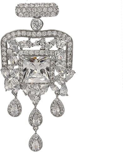 مذهلة واضحة مكعب الزركون عطر زجاجة دبوس بروش مع شرابة قطرة المسيل للدموع in Kuwait