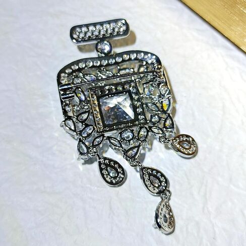 مذهلة واضحة مكعب الزركون عطر زجاجة دبوس بروش مع شرابة قطرة المسيل للدموع in Kuwait