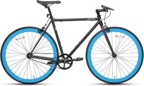 AVASTA Single-Speed Fixed Gear Urban Commuter Bike for Women and Men, Lightweight Unisex Fixie Bike, Flat Handlebar Flip Flop Hub City Road Bicycle, 54 Color White in Saudi Arabia