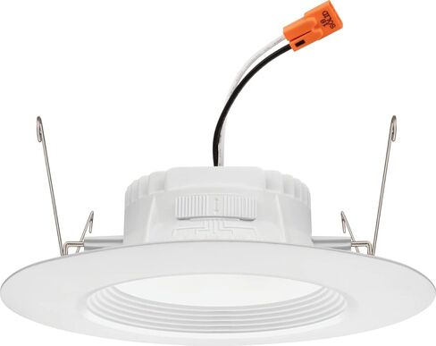 Juno RB56 SWW5 CP6 MW M2 RetroBasics Downlight Trim Kit, Switchable LED White, Baffle Trim, Switchable CCT, 2700K, 3000K, 4000K, and 5000K, 5- to 6-Inch, 6-Pack, Matte White in Saudi Arabia