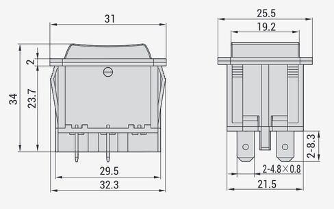 HQRP ON Off Rocker Switch 4-Prong 10A 125V متوافق مع KEDU HY12، UL مدرج in Saudi Arabia