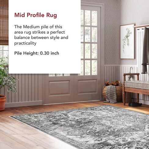 سجادة NuLOOM Maryanne Transitional Medallion Runner، مقاس 2' 6'' x 6'، رمادي in Saudi Arabia