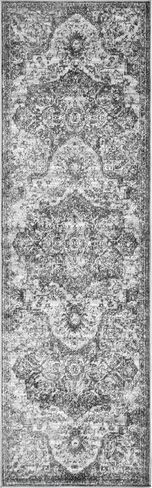 سجادة NuLOOM Maryanne Transitional Medallion Runner، مقاس 2' 6'' x 6'، رمادي in Saudi Arabia