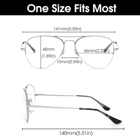 نظارات JIM HALO Aviator Blue Light Blocking نظارات كمبيوتر شبه بدون إطار in Kuwait