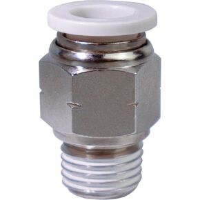 BLCH PNEUMATIC Male Straight Push to Connect Fittings 1/4 Inch Tube OD x 3/8 Inch NPT Thread PC1/4-N03 (Pack of 10)