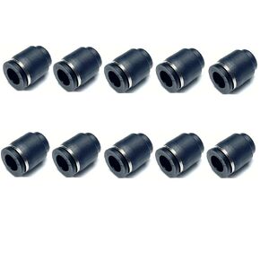 Pneumatic One Touch Fittings 3/8 Inch Tube OD Fitting ,Plastic Push in Fittings Push to Connect Cap Fitting PPF-3/8(Pack of 10)