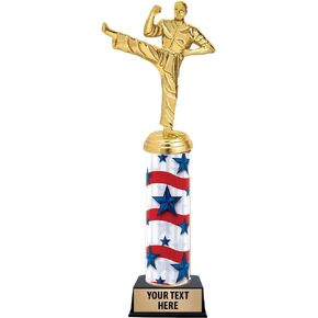 Karate Awards - 11" Male Karate Martial Arts Trophies with Custom Text Prime