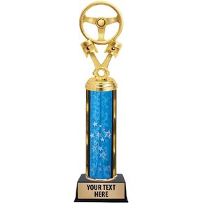 11" Auto Wheel and Engine Trophies - Custom Car Parts Trophy Awards Prime