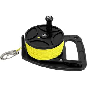 VBESTLIFE Diving Reel, Multi Purpose Cave Exile Diving Accessory Anchor Rope Spool Finger Reel with Clip 83m Wire