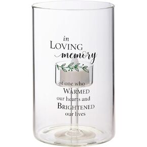 Lillian Rose Loving Glass Memorial Tea Light Holder, One Size, Clear