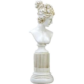 14-inches Greek Statue of Resin Venus Goddess, Classic Roman Head Bust Greek Mythology Sculpture for Living Room Home Shelf Decor