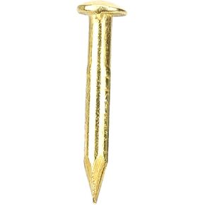 Brass Escutcheon Knobs, 100 Pieces Brass Round Head Nail Furniture Hinge, Furniture Push Pin Nails Pins Kit for Upholstered Furniture Cork Board(Length 10mm)