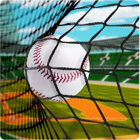 Sport Net Baseball Nets, Baseball Softball Backstop Nets with 33 feet Nylon Rope, Heavy Duty Hitting Practice for for Backyard,Garage, Basement.…
