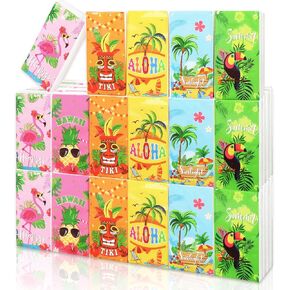 Whaline 30 Pack Summer Pocket Facial Tissues Hawaiian Tropical Travel Tissues Packs Colorful Aloha Portable Travel Facial Tissue Disposable Pocket Tissues for Summer Party Favors Travel Supplies