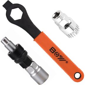 Bicycle Crank Extractor And Bike Bottom Bracket Removal Tool Set with 16mm Spanner, Professional Bicycle Repair Tool For Mountain Road Bike Repair