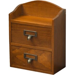 Vintage Desktop Drawers 2 Drawer Desktop Organizer Floating Nightstand with Drawer Rustic Wood Floating Wall Mounted Drawers Floating Shelf for Storage and Organization