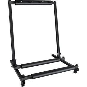 AODSK 5 Multi Guitar Stand Rack with Folding Design, Multiple Guitars Stand, Portable Black Guitar Holder, Black Guitar Display Holder for Guitar & Bass,Studio & Home (Square-5 Holder)