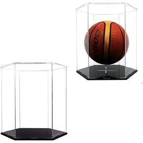 Collectibles Display Case,13x13x13 inch Basketball Display Case, Souvenir Display Case, Hexagon Display Cases for Figure,Lego Toys,Funko Pop,Clear Acrylic Display Case(Hexagon)