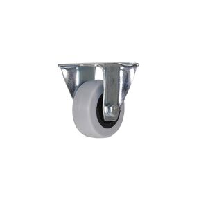 Vestil CST-B23-2X1TPR-R Thermoplastic Rubber Rigid Caster 2 in. Diameter x 1 in. Width 77 Lb. Capacity Light Gray/Black