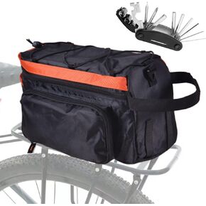 Bike Bags For Bicycles Rear Rack,electric bike accessories bag,Waterproof Bike Pannier Extendable Cycling Back Seat Blue Package With Rain Cover&Repair Tools