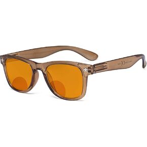 Eyekepper Blue Light Blocking Bifocal Glasses for Women Reading Computer Orange Tinted Nighttime Sleeping Bifocals Readers