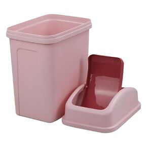 1.8 Gallon Swing Top Trash Can, Small Swing Garbage Can, Black