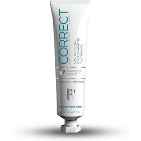 Correct MMP Inhibiting Hydroxyapatite Toothpaste, Created by Doctors + Dentists for Gum Health, Remineralizing Enamel, Whitening, Sensitive Teeth, Antiplaque, Fluoride Free, SLS Free, 4oz, Made in USA