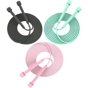 3 Pack Lightweight Adjustable Kids Jump Rope Home Fitness, Tangle Free Skipping Rope, Speed Jumping Rope for Kids, Women Men Jumping Rope for Workout