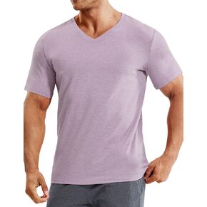 MIER Mens Dry Fit V Neck T-Shirts Workout Soft Short Sleeve Moisture Wicking Running Athletic Gym Casual Tee Tops