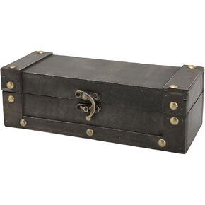 Wooden Treasure Chest, Alloy Buckle Exquisite Treasures Collection Storage Box, Vintage Antique Small Decorative Trunks for Jewelry, Tarot Cards, Gift Box, Gifts and Home Decoration
